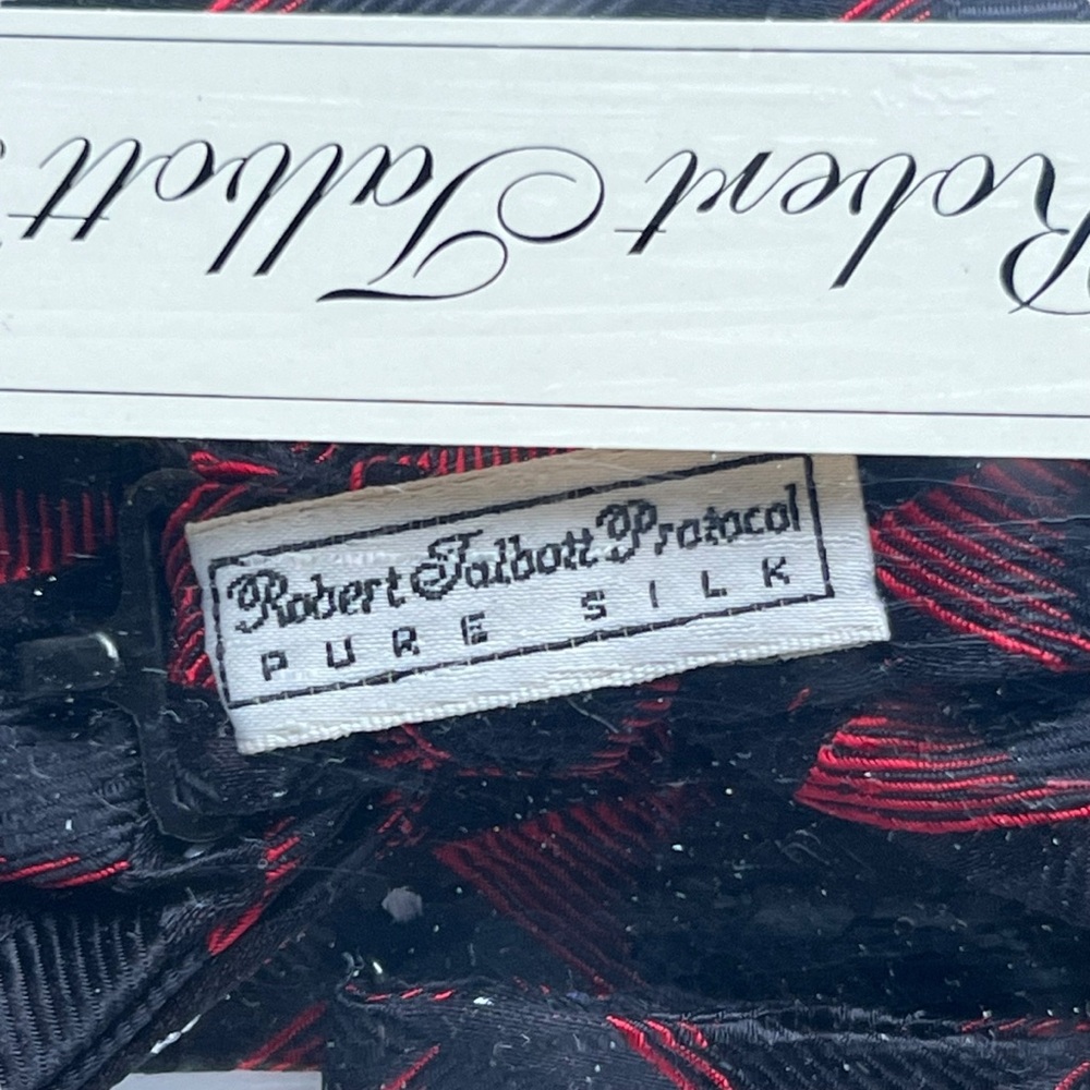 Robert Talbott Protocol Black/Red Jacquard Formal… - image 8